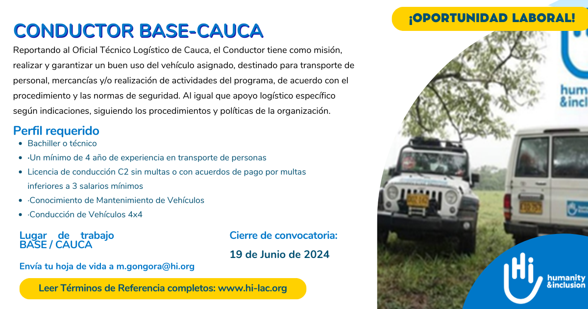 Conductor Cauca