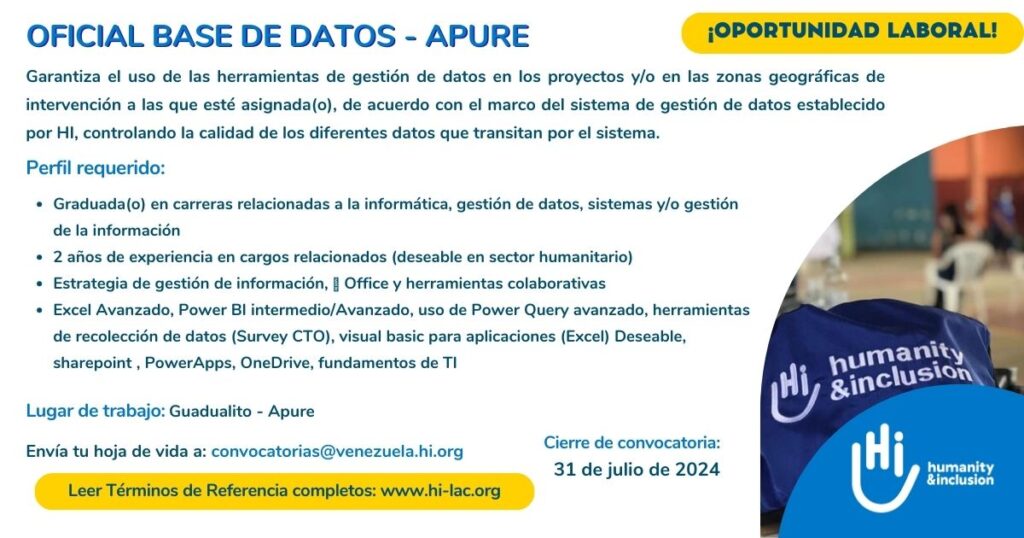 Oficial Base de Datos, Apure - Venezuela