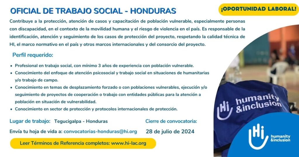Oficial de Trabajo Social - Honduras