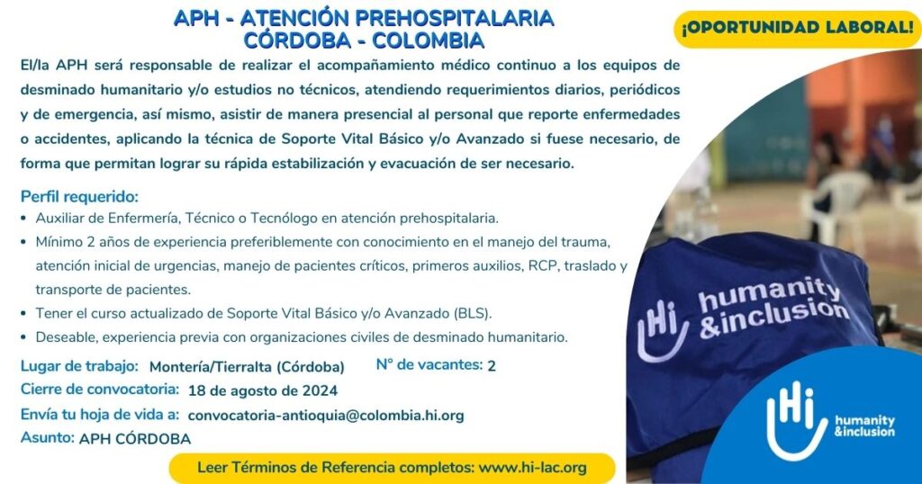 Atención Prehospitalaria - APH, Córdoba