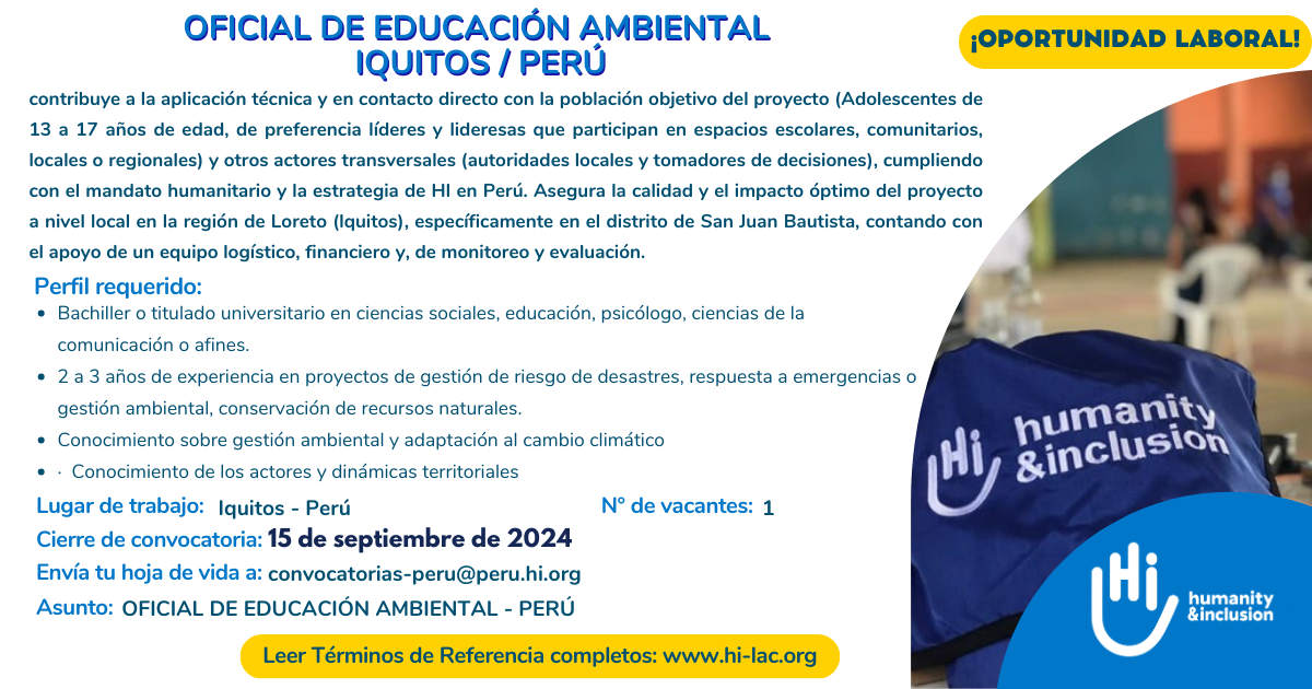 Oficial de Educación Ambiental - Perú