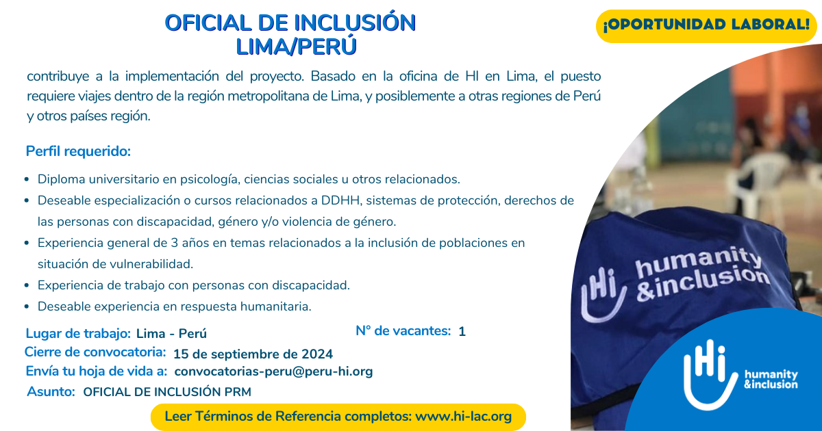 Oficial de Inclusión - Perú