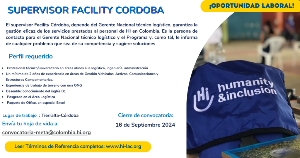 Supervisor Facility - Córdoba, Colombia