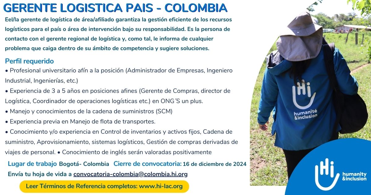 Gerente Logística país - Colombia