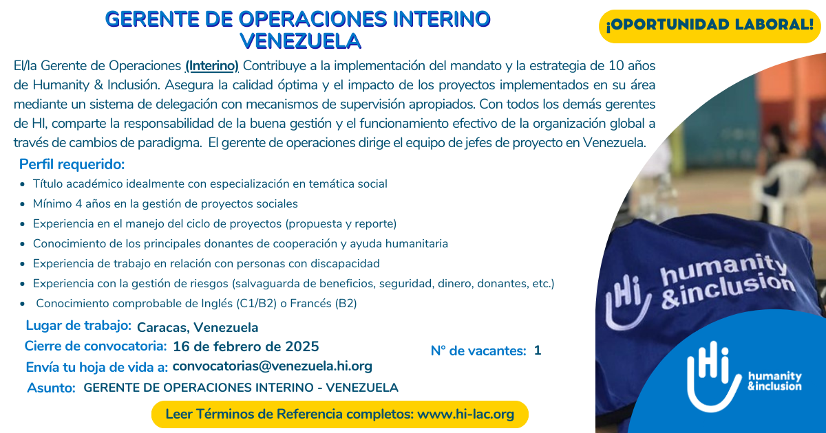 Gerente de Operaciones - Venezuela