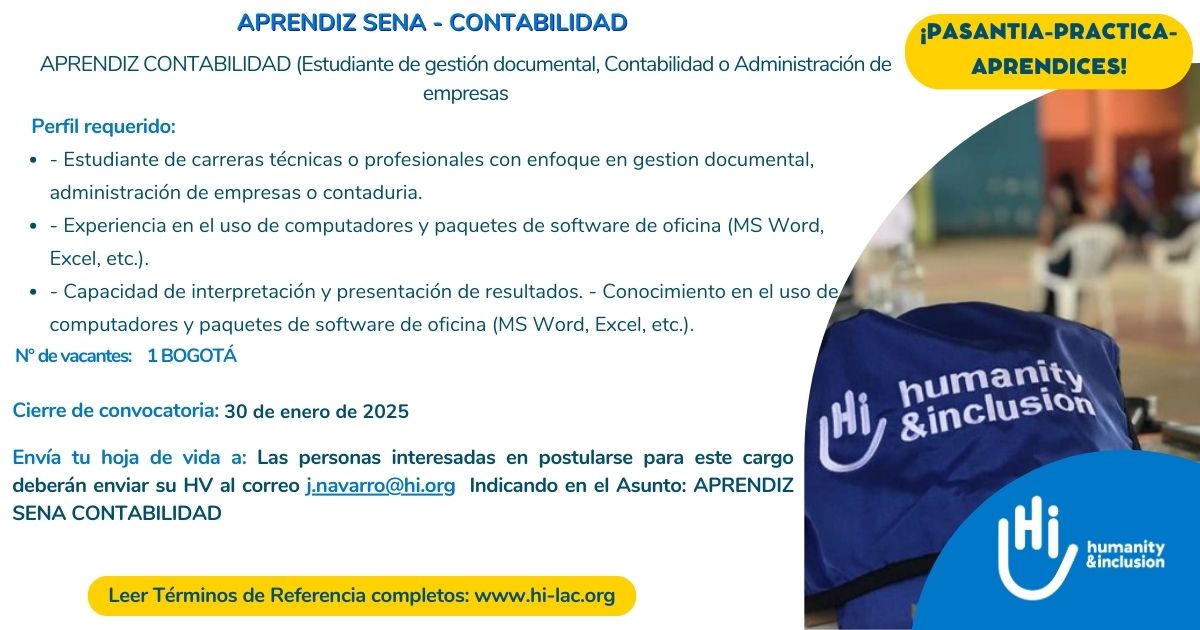 Aprendiz de Contabilidad - Colombia