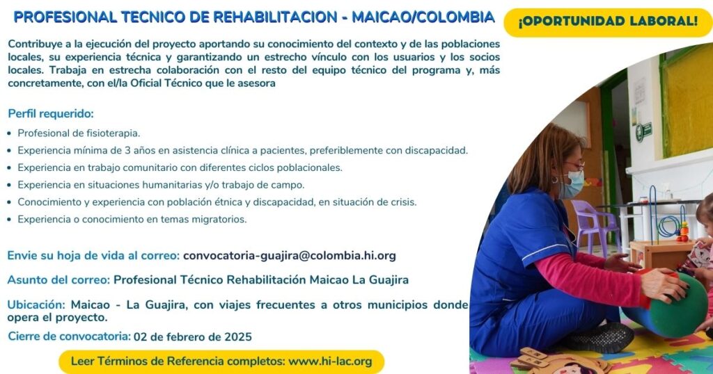 Profesional técnico de Rehabilitación - Maicao, La Guajira, Colombia