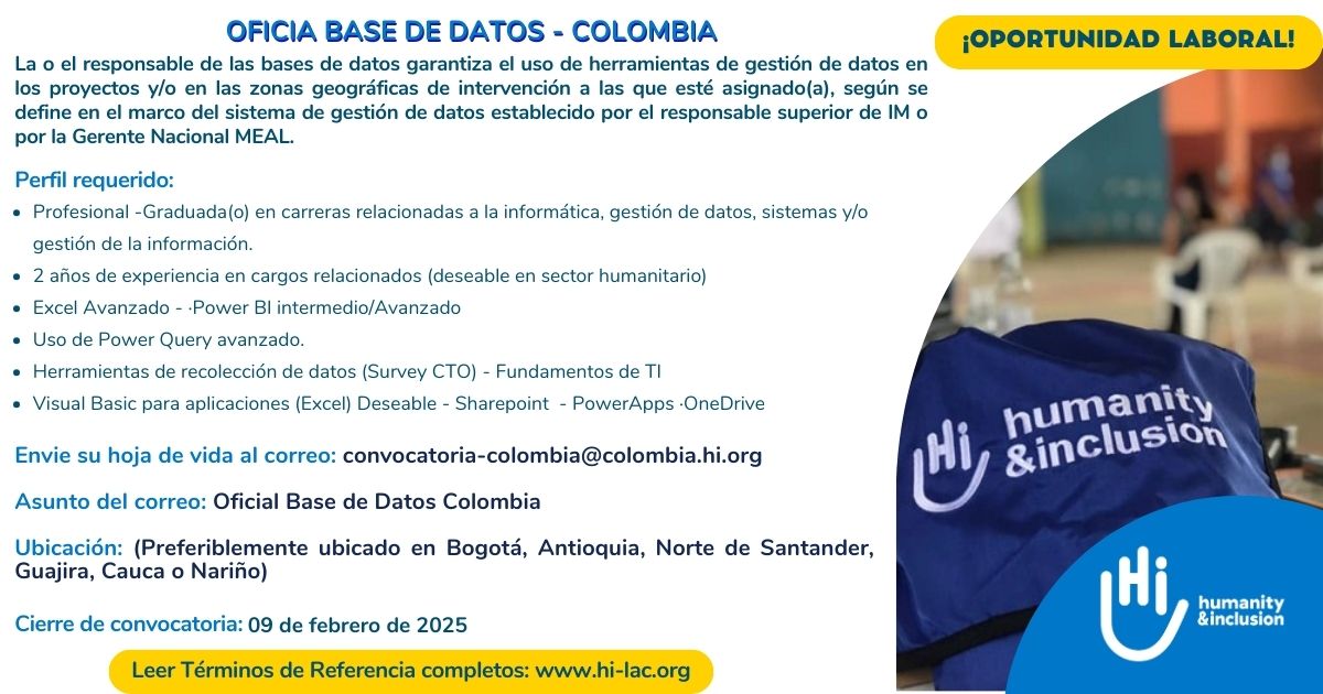 Oficial Base de Datos - Colombia