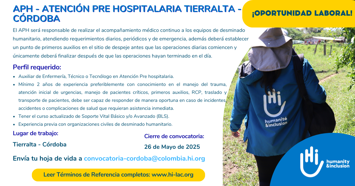 Atención Prehospitalaria APH - Tierralta, Córdoba, Colombia