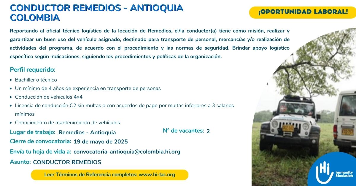 Conductor - Remedios, Antioquia, Colombia