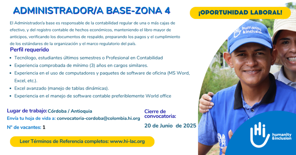 Administrador/a - Antioquia, Córdoba, Colombia