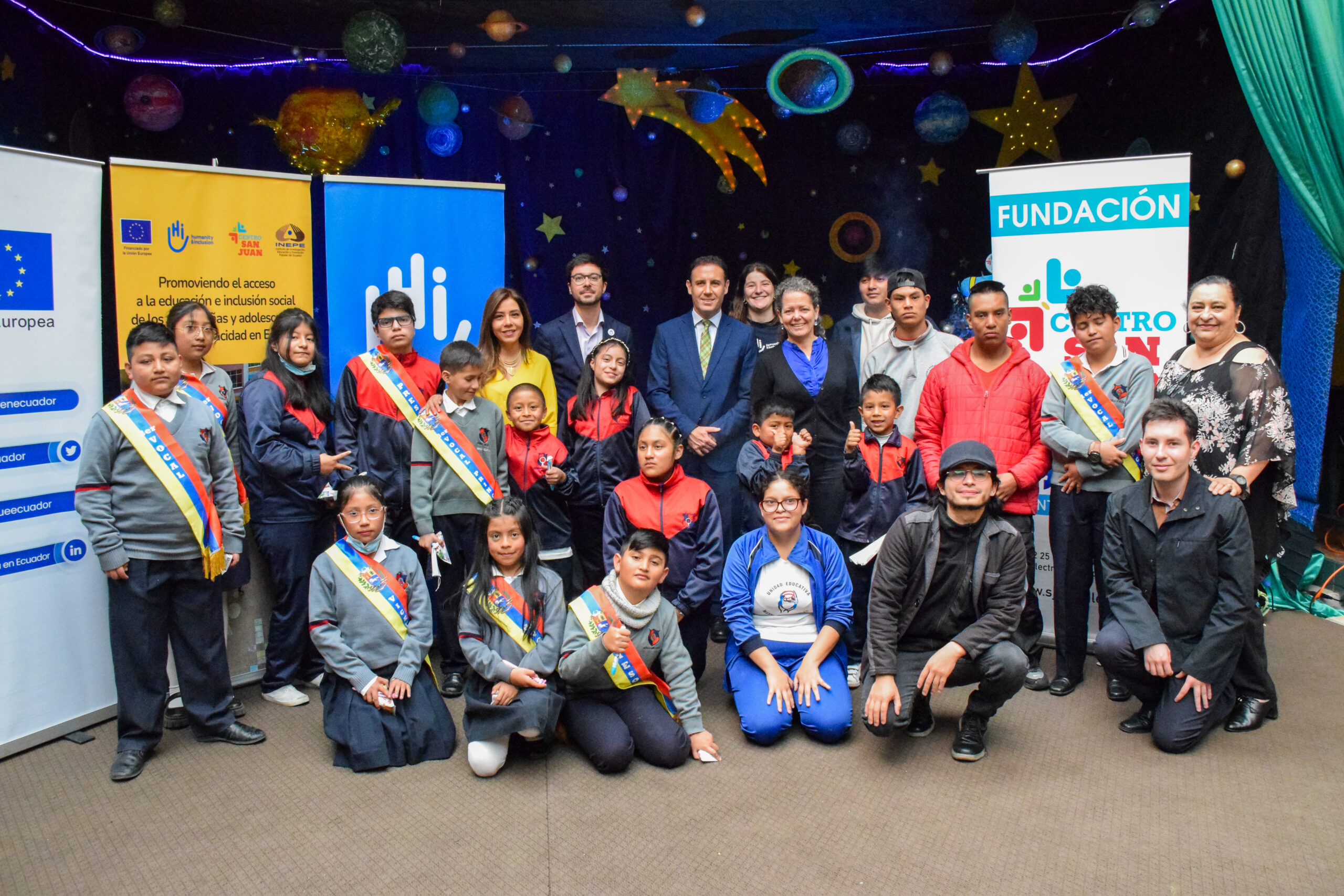 “Promoviendo el acceso a la educación y la inclusión social de las niñas, niños y adolescentes con y sin discapacidad en Ecuador”, implementado por Fundación Centro San Juan de Jerusalén, INEPE y Humanity & Inclusion con fondos de la Unión Europea. Fundación San Juan de Jerusalén