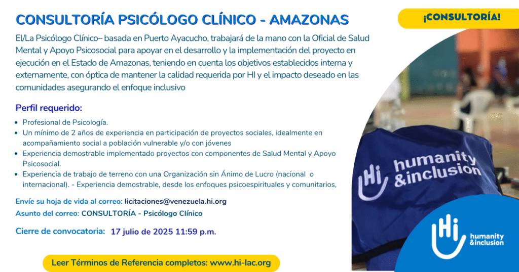 Consultoría Psicólogo Clínico - Venezuela