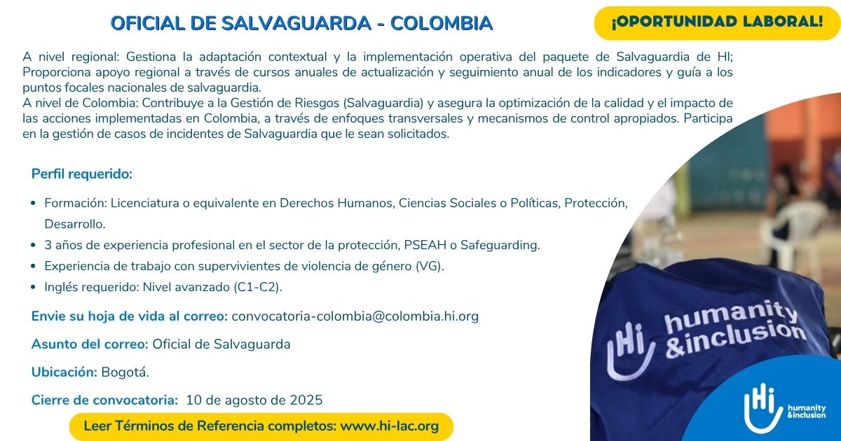 Oficial de Salvaguarda - Colombia