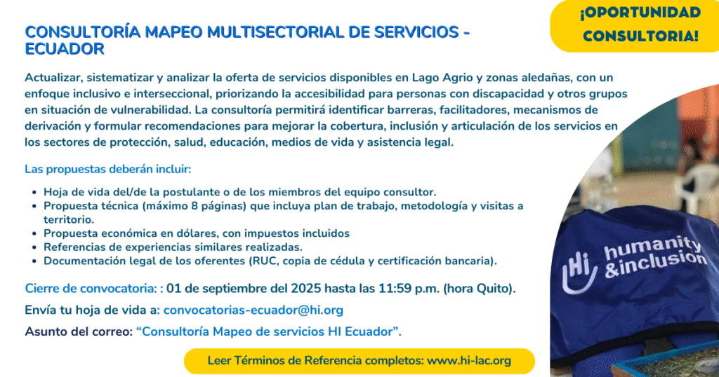 Consultoría Mapeo Multisectorial de Servicios - Ecuador