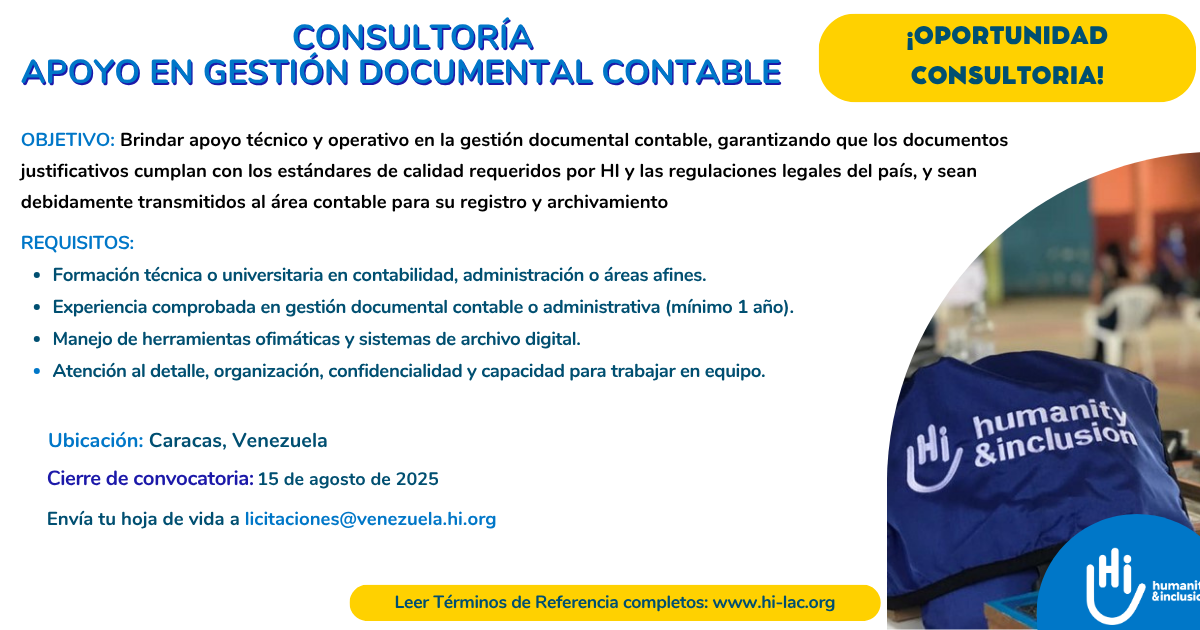 Consultoría en Apoyo Contable - Caracas, Venezuela