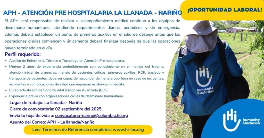 Atención Prehospitalaria (APH) - La Llanada, Nariño
