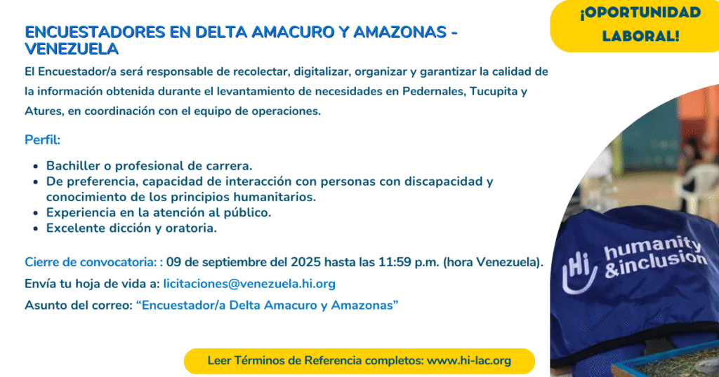 Encuestadores en Delta Amacuro y Amazonas - Venezuela