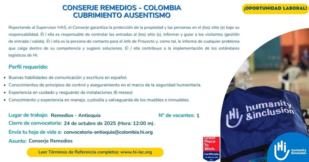 Conserje - Remedios, Antioquia, Colombia