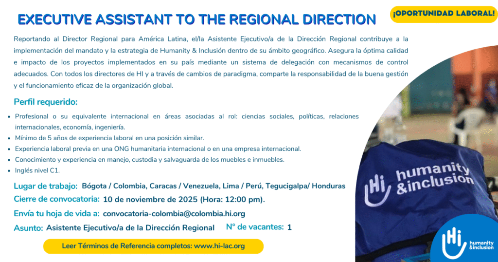 Executive Assistant to the Regional Direction