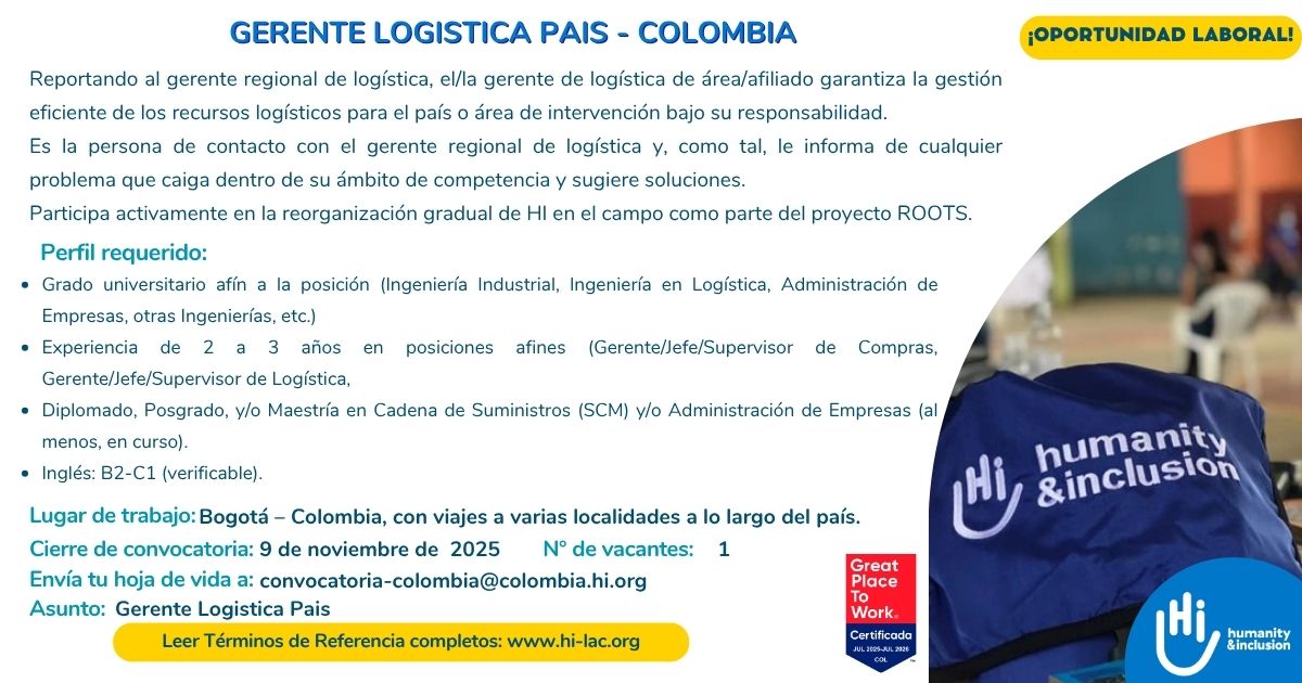 Gerente Logística - Colombia