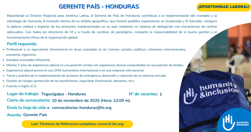 Gerente País - Honduras