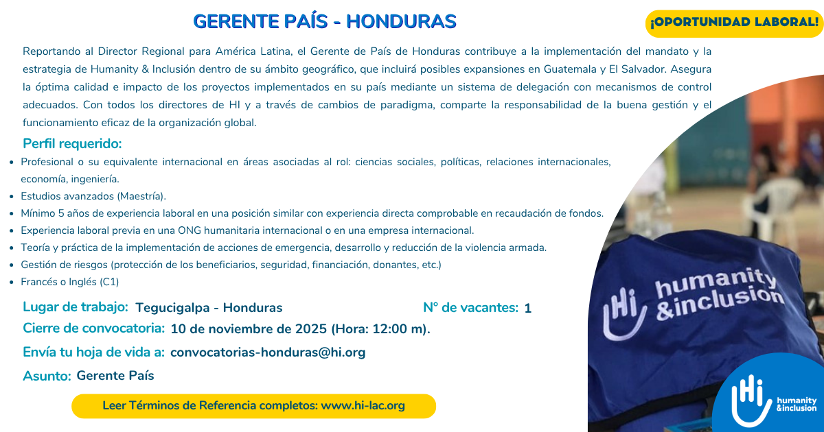 Gerente País - Honduras