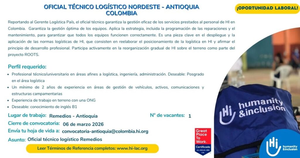 convocatoria laboral oficial tecnico