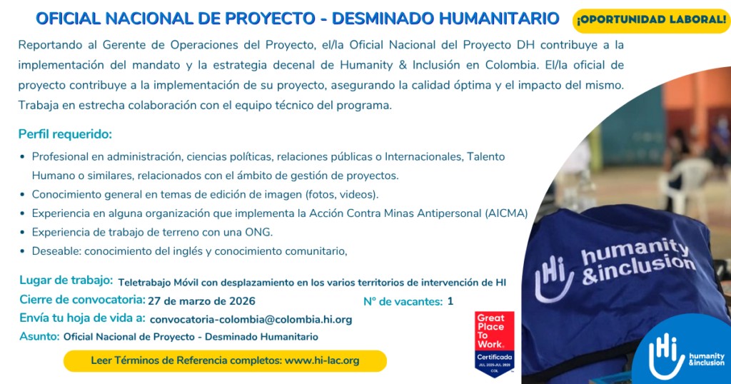 Oficial Nacional de Proyecto DH