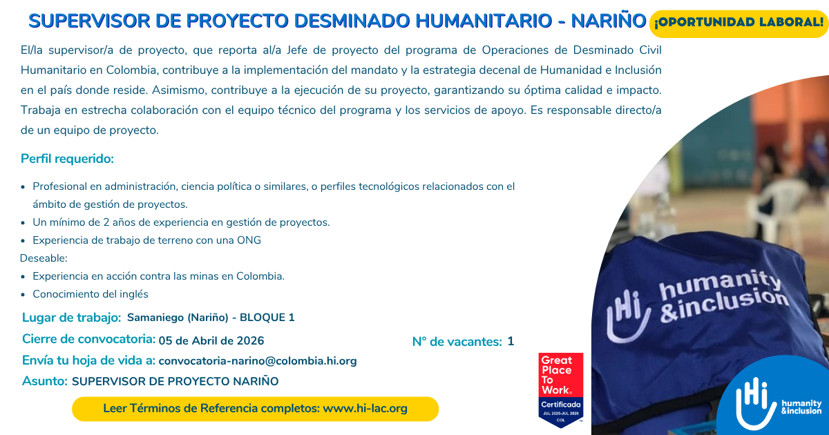 Convocatoria laboral Nariño