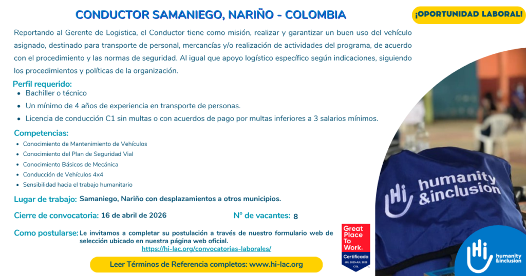 Convocatoria Laboal Puerto Concordia