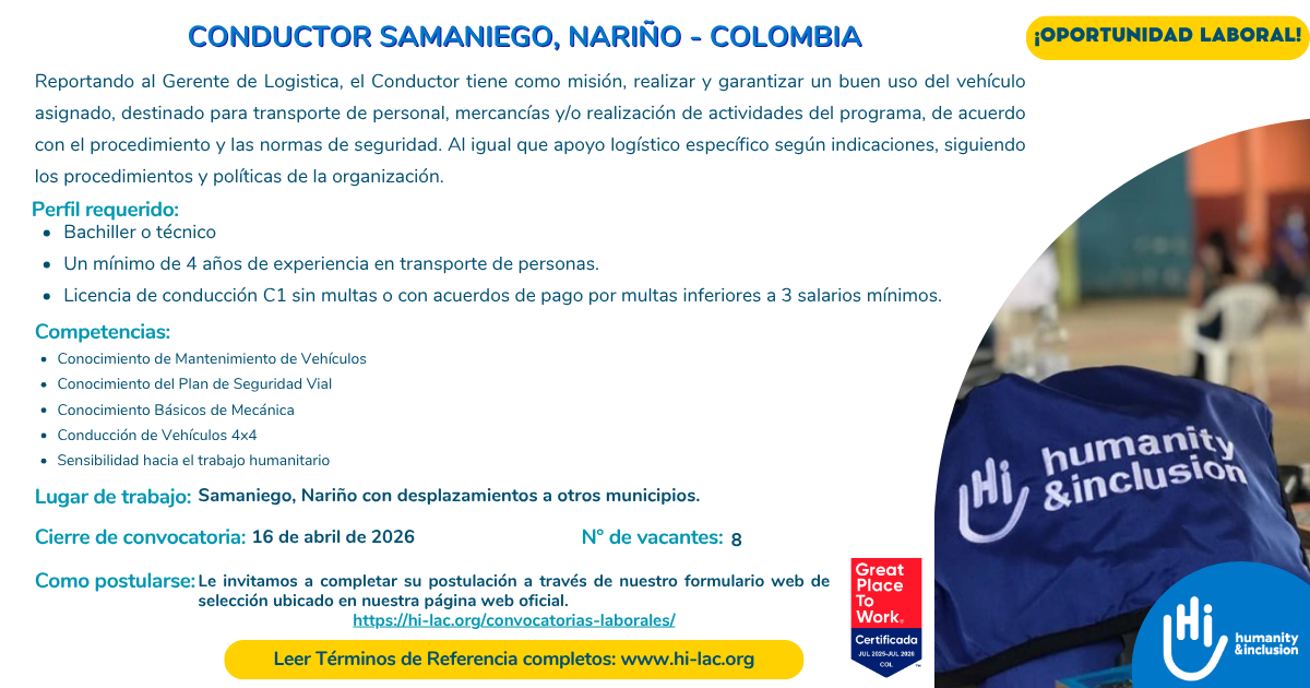 Convocatoria Laboal Puerto Concordia