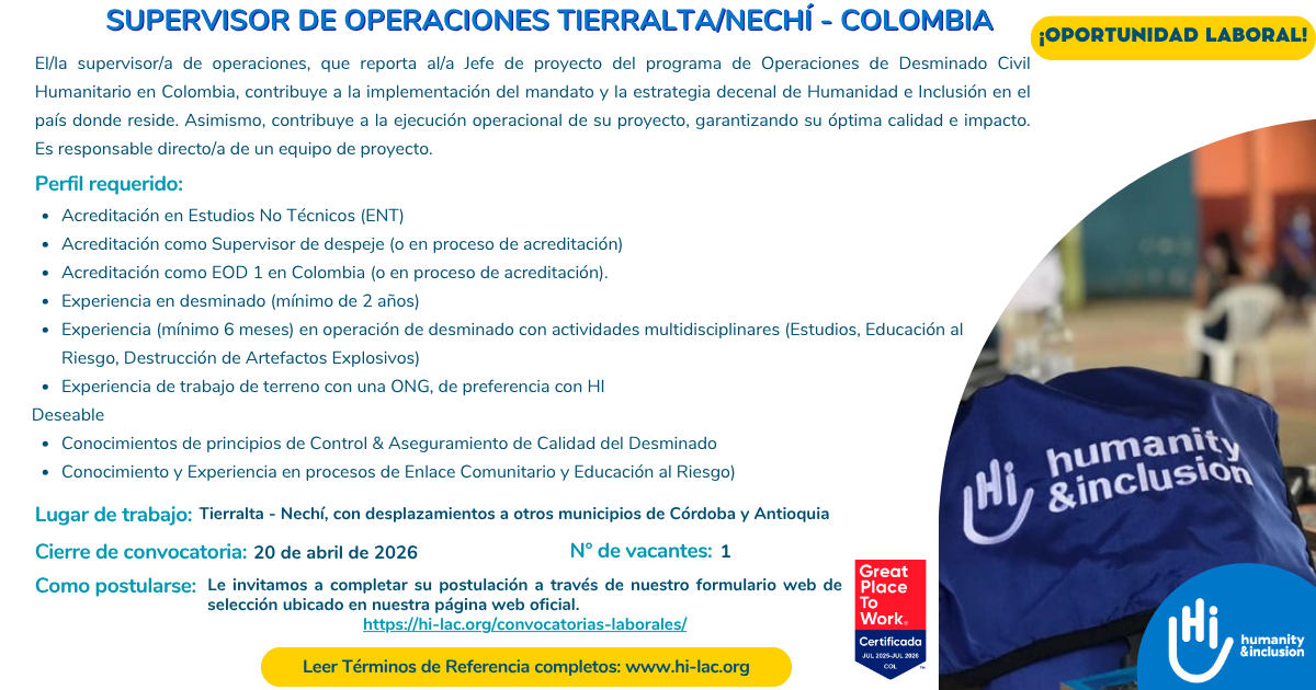 Convocatoria laboral Colombia