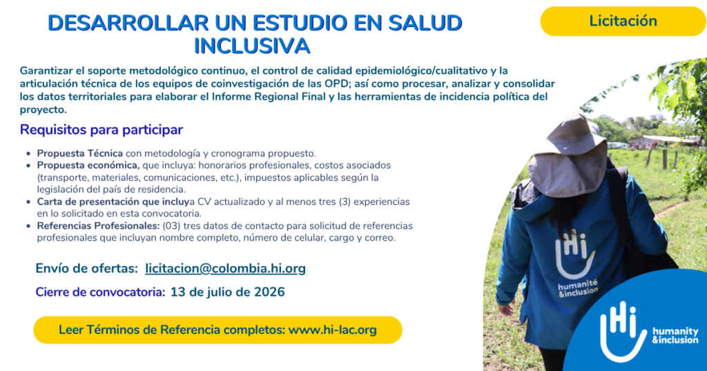 desarrollar un estudio en salud inclusiva
